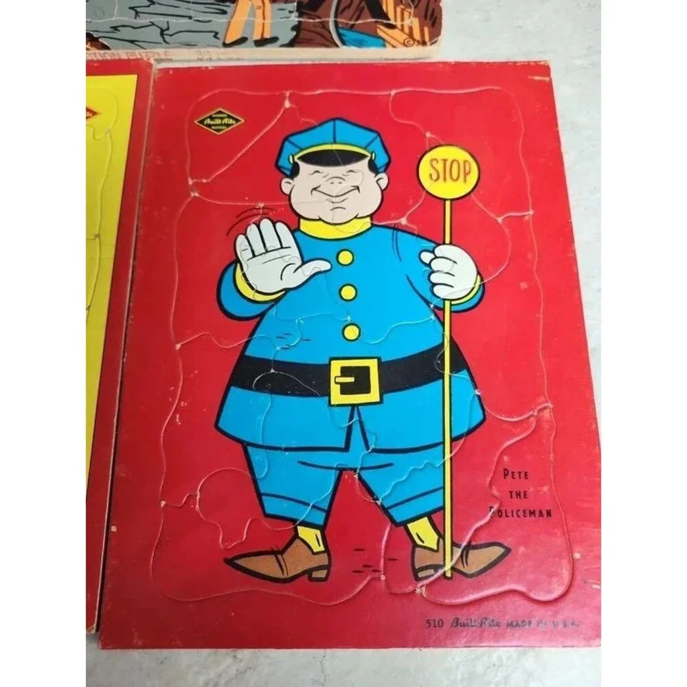 Vintage kids puzzles  set of 3